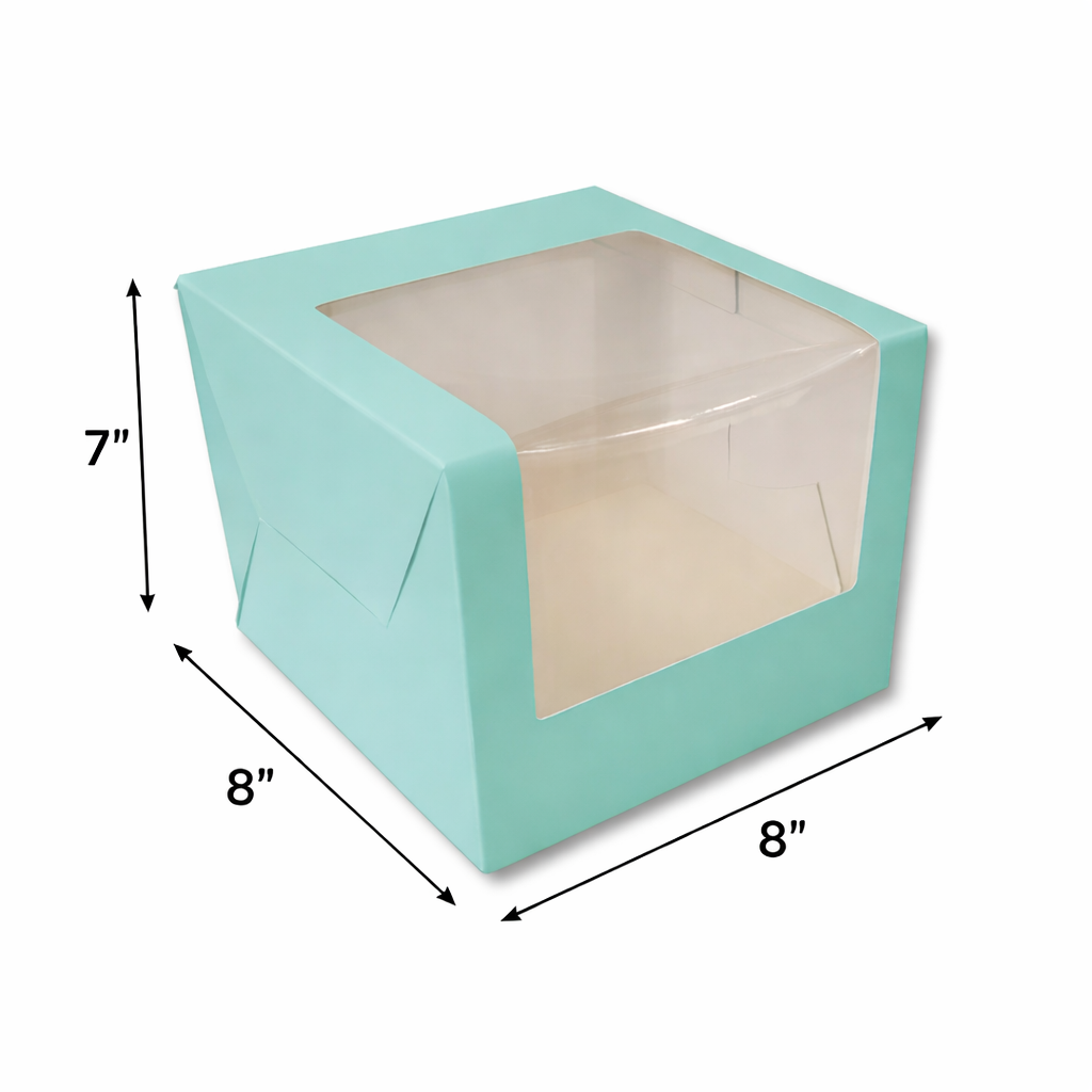 Green Tall Cake Box for half kg-8x8x7 inch
