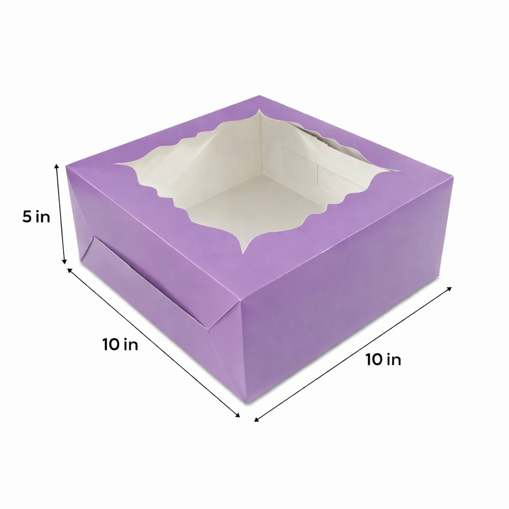 Lavender Cake Box for 1kg-10x10x5 inch