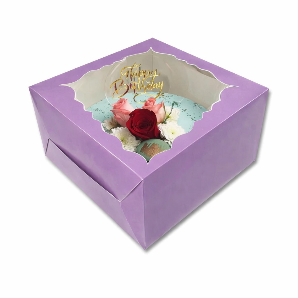 Lavender Cake Box for 1kg-10x10x5 inch