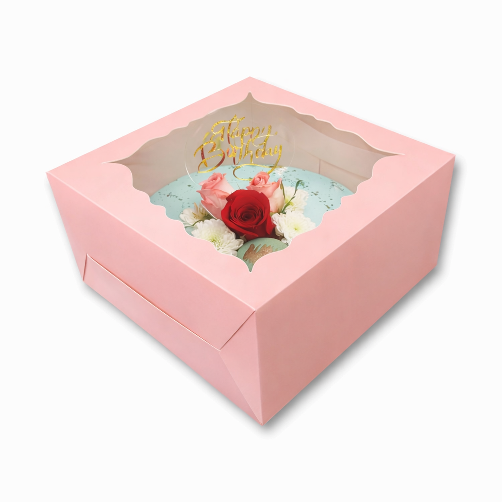 Peach Cake Box for 1kg-10x10x5 inch