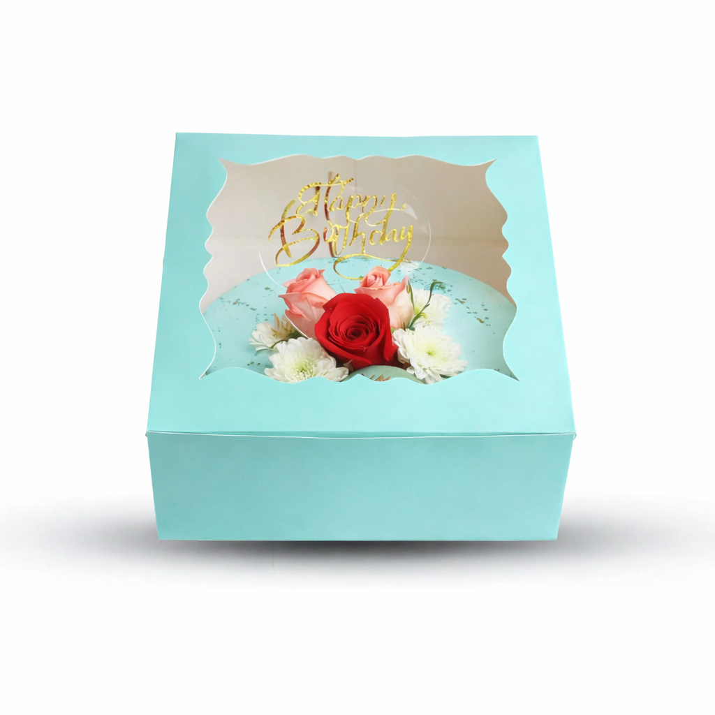 Pastel Green Cake Box for 1kg-10x10x5 inch