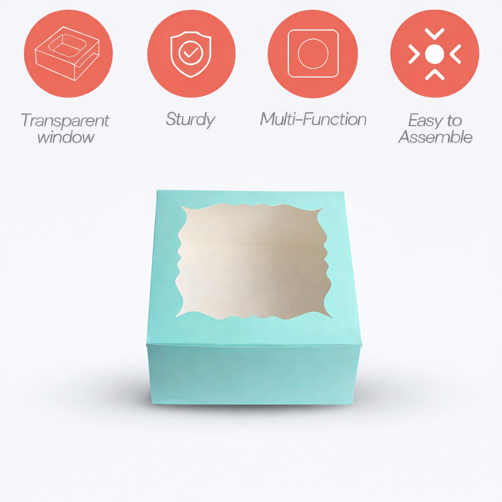 Pastel Green Cake Box for 1kg-10x10x5 inch