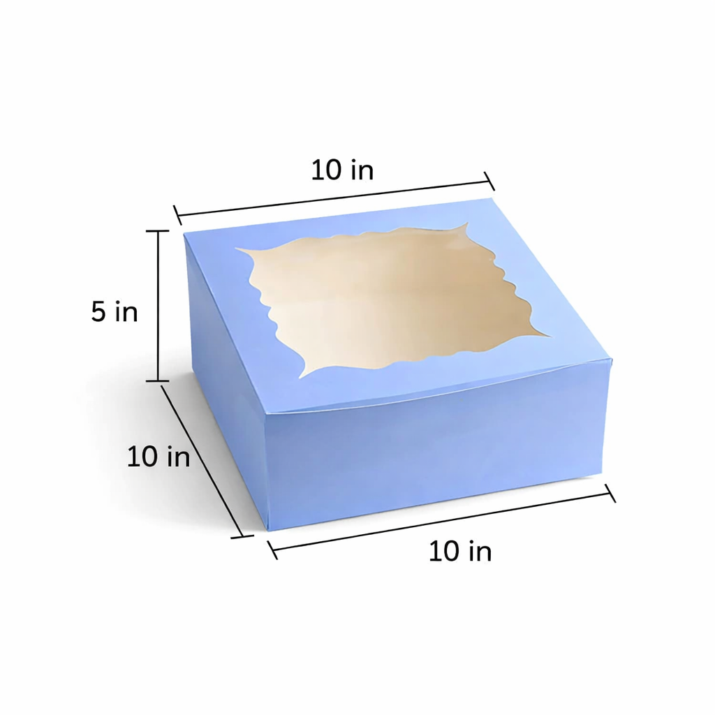 Pastel Blue Cake Box for 1kg-10x10x5 inch