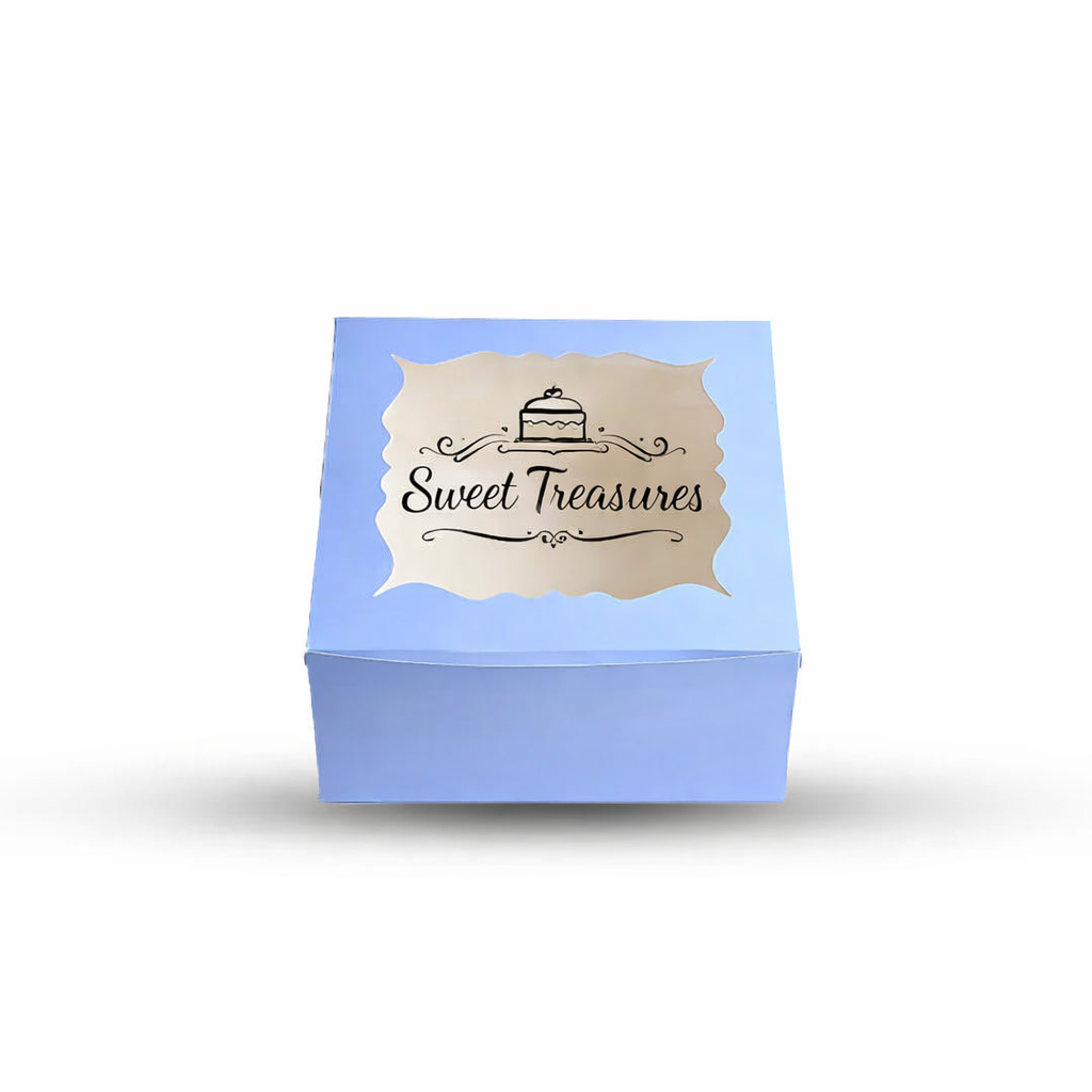 Pastel Blue Cake Box for 1kg-10x10x5 inch