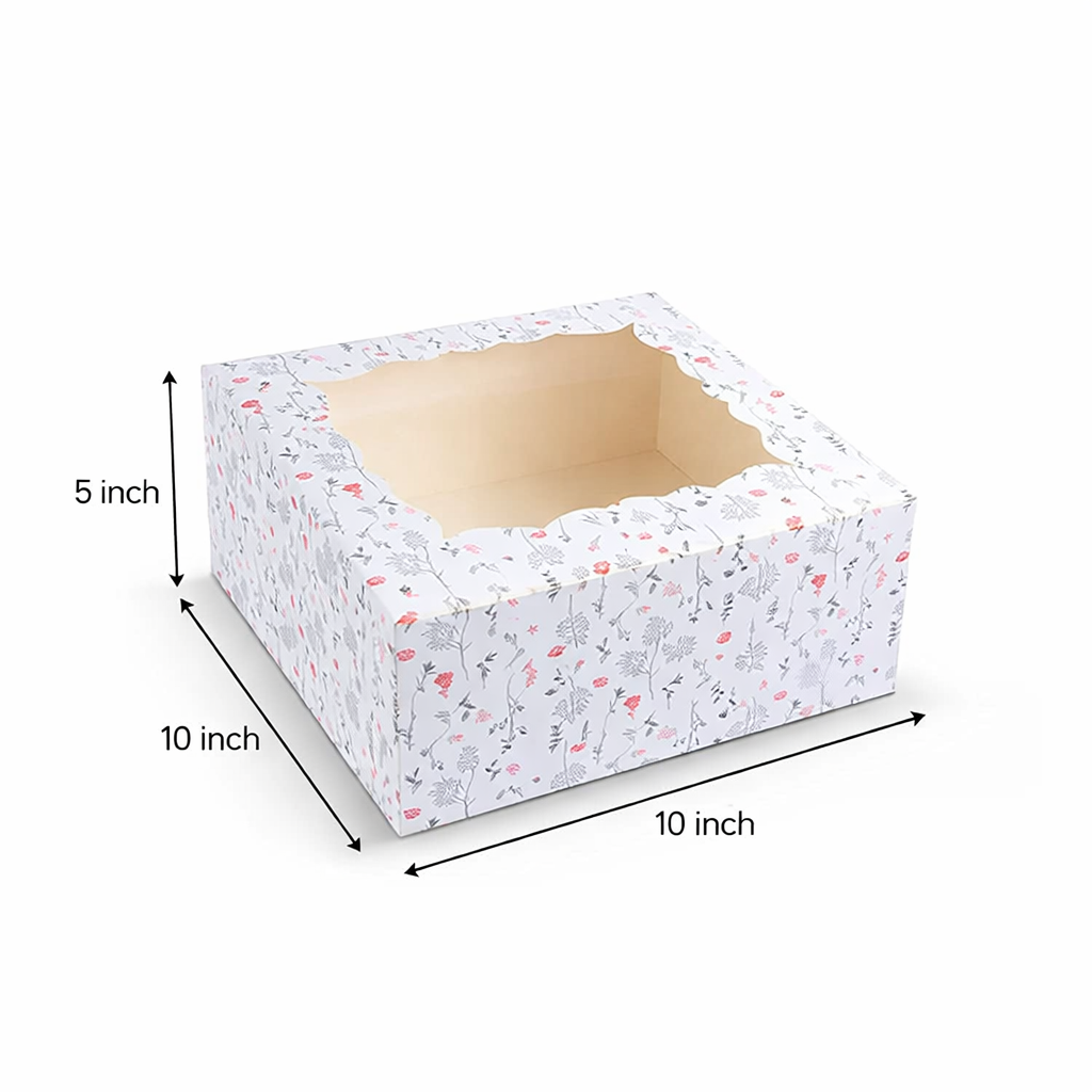 Floral  Cake Box for 1kg-10x10x5 inch