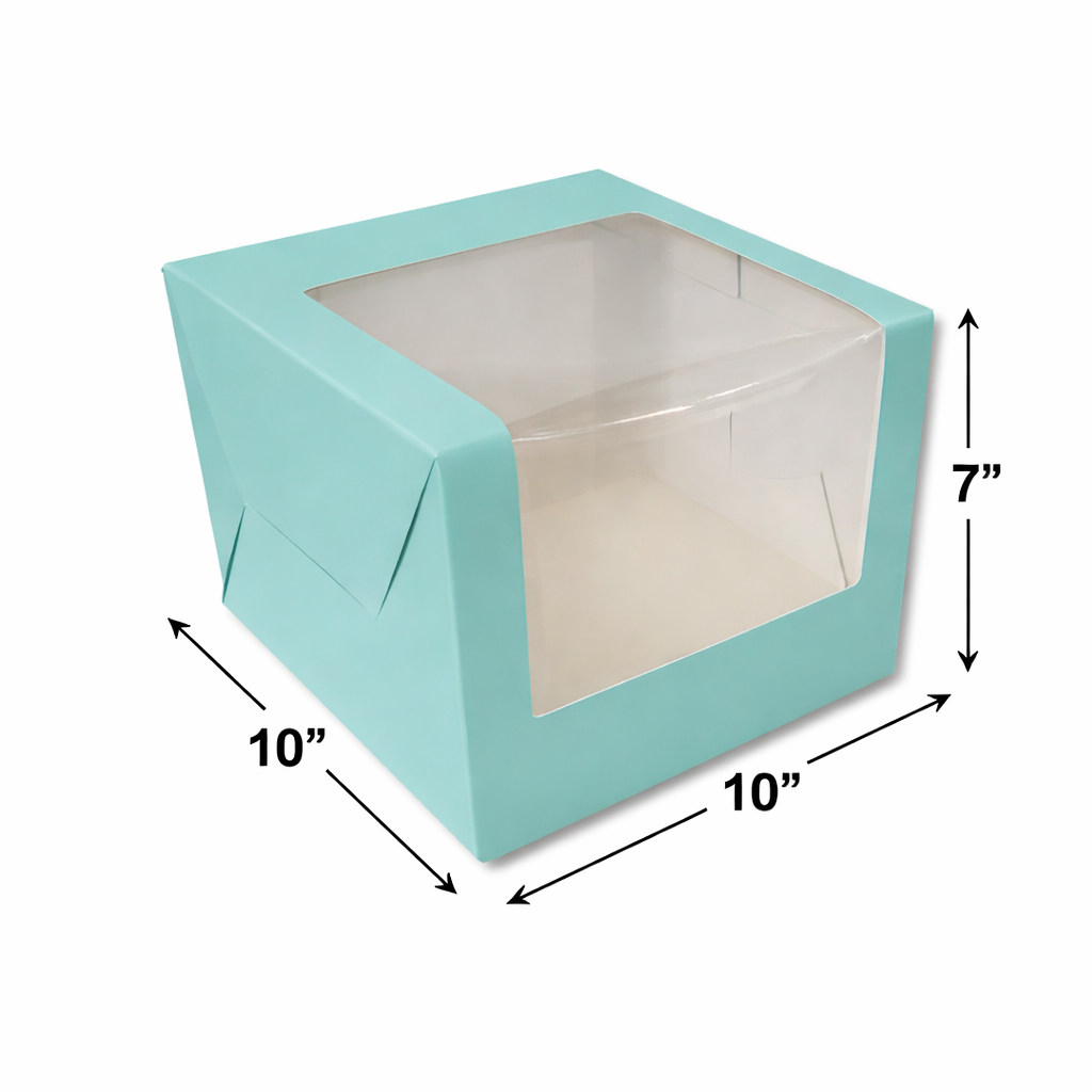 Pastel  Green Tall Cake Box for 1 kg-10x10x7 inch