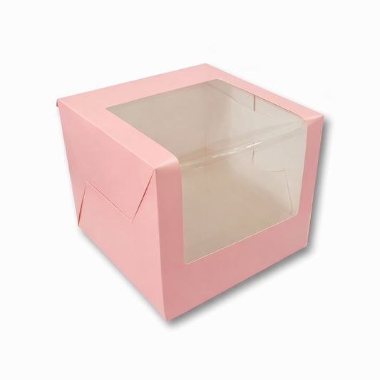 Peach Tall Cake Box for 1 kg-10x10x7 inch