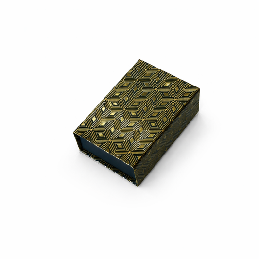 Emerald Green Gold Foil Rigid Magnatic Box (6x4x2 inch)