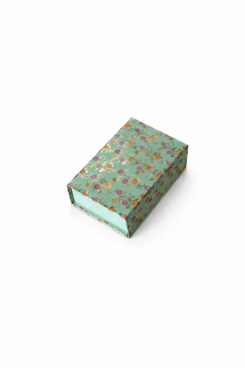 Mint Blossom Gold Foil Rigid Magnatic Box (6x4x2 inch)