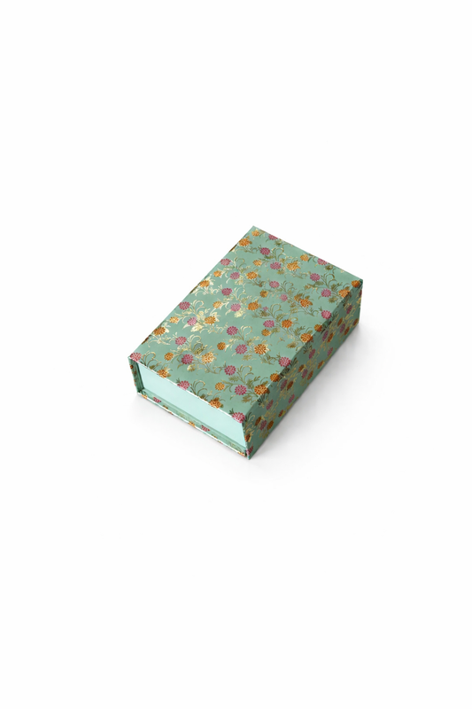Mint Blossom Gold Foil Rigid Magnatic Box (6x4x2 inch)