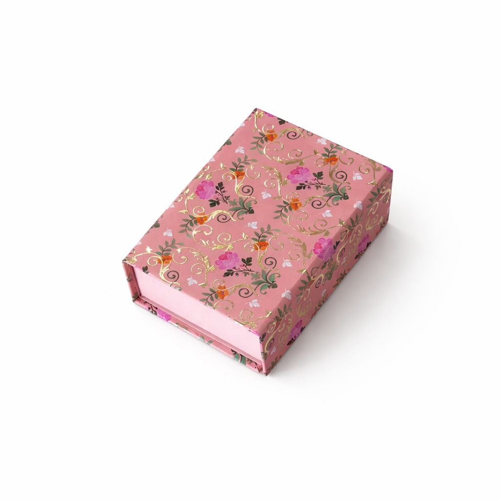 Peach Perfect Gold Foil Rigid Magnatic Box (6x4x2 inch)