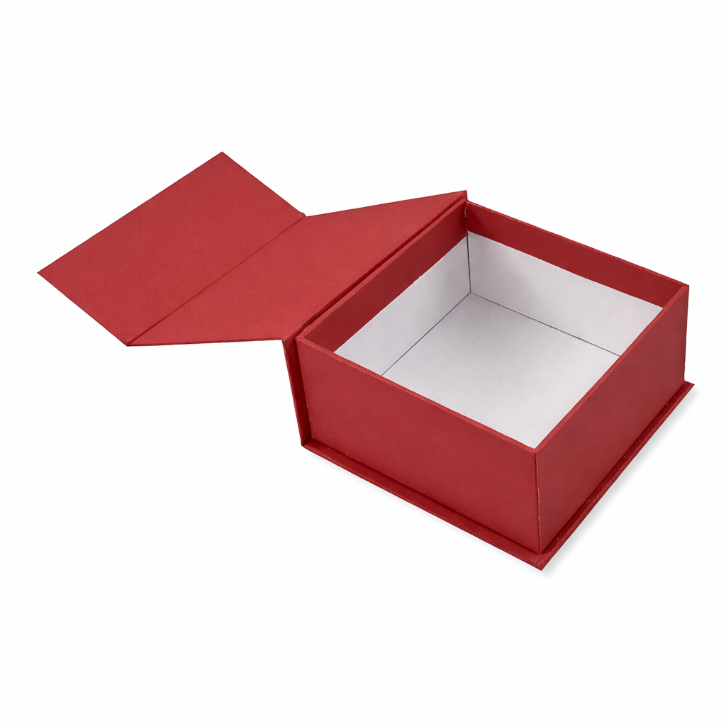 Red Magnetic Rigid Hamper Box (6x6x2 inch)