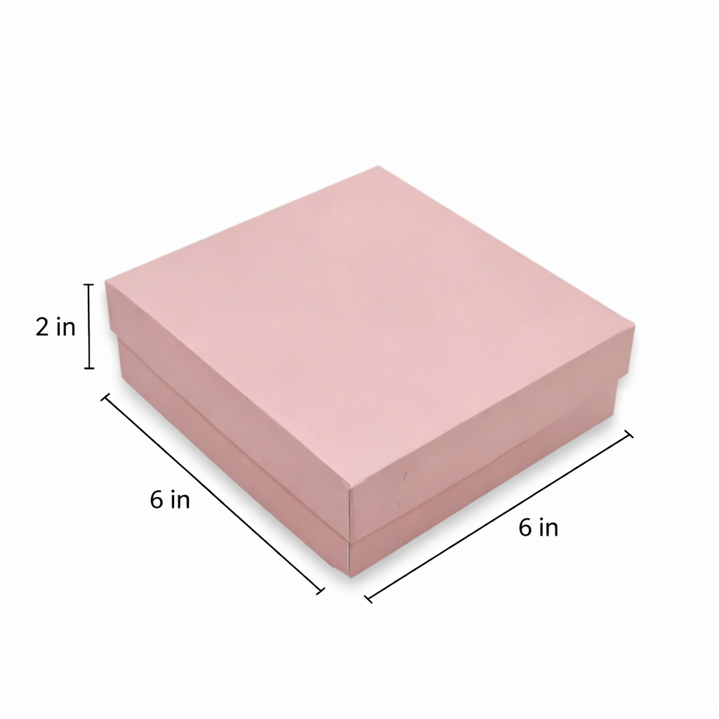 Peach Rigid Hamper Box (6x6x2 inch)