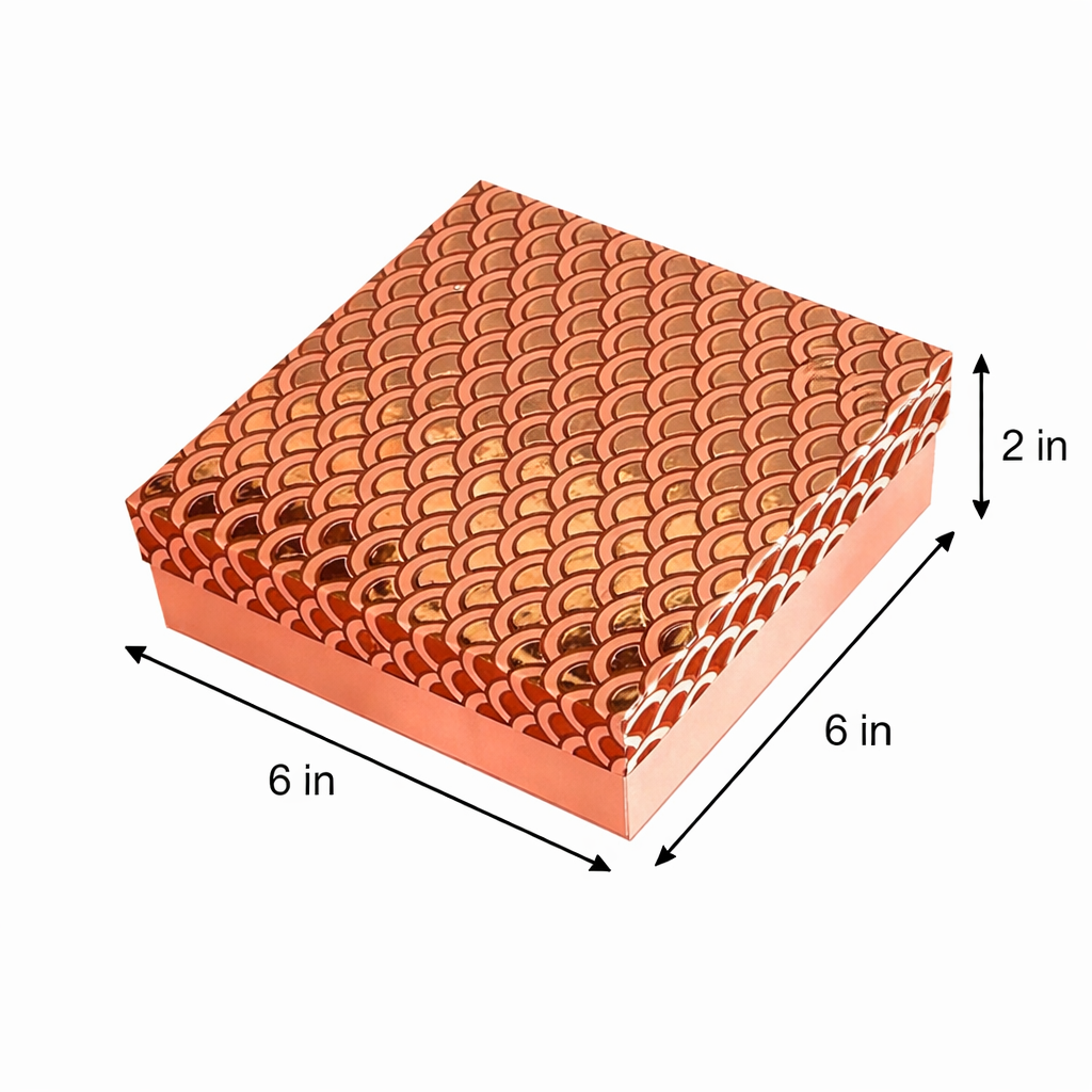 Rose Gold Rigid Hamper Box (6x6x2inch)