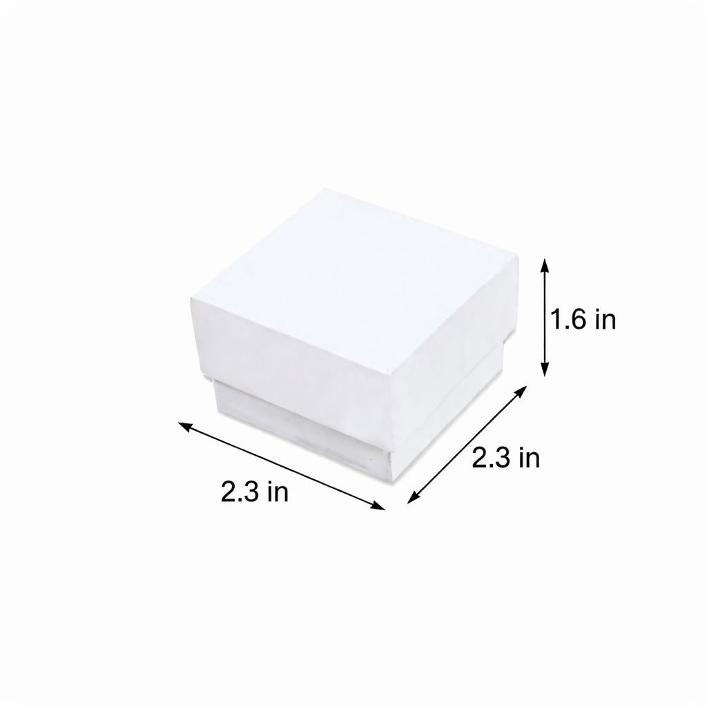 White Rigid Hamper Box (2.3x2.3x1.6 inch)