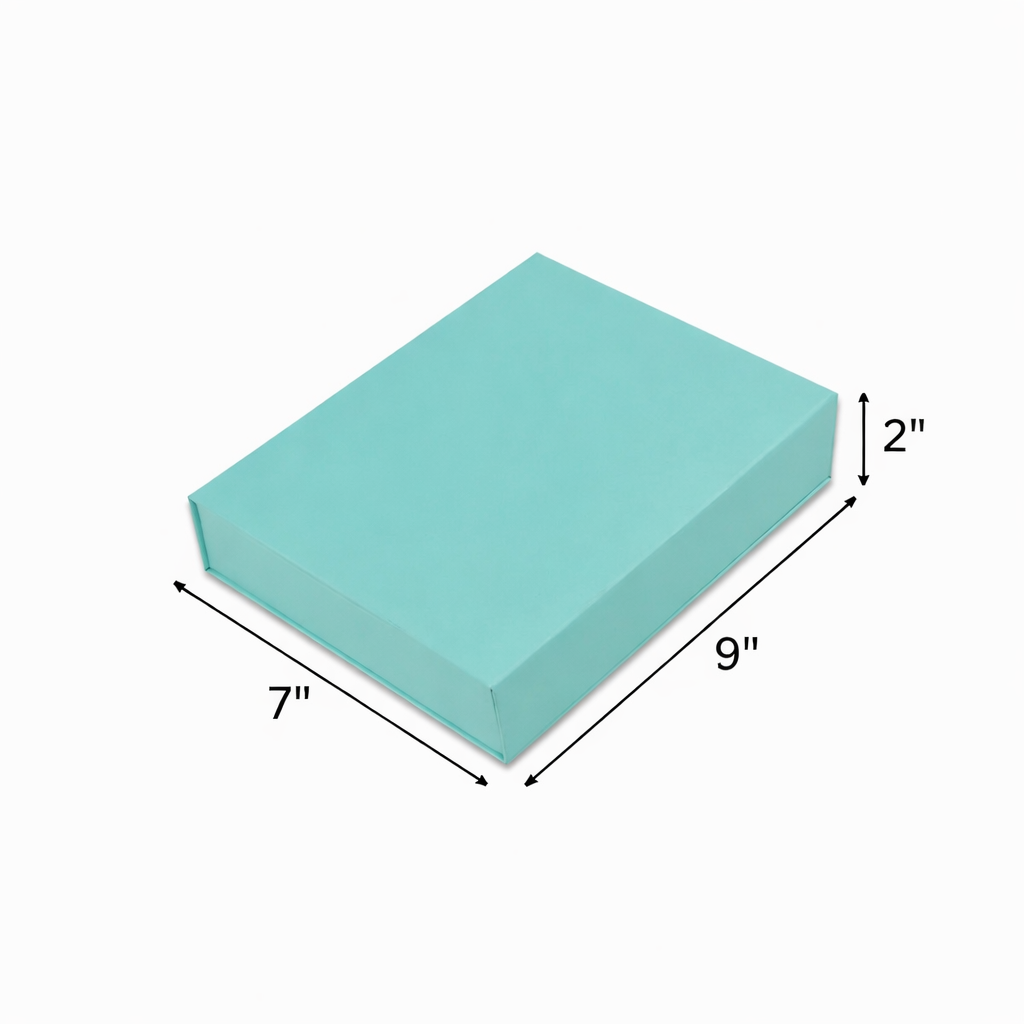 Pastel Green Magnetic Rigid Hamper Box (9x7x2 inch)