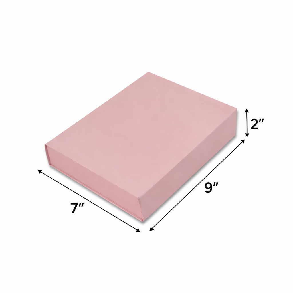 Peach Magnetic Rigid Hamper Box (9x7x2 inch)