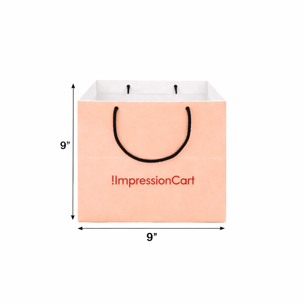 9x9x9 inch Paper Bag ( Peach )