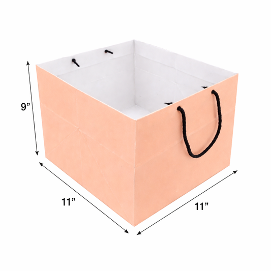 11x11x9 inch Paper Bag (Peach)