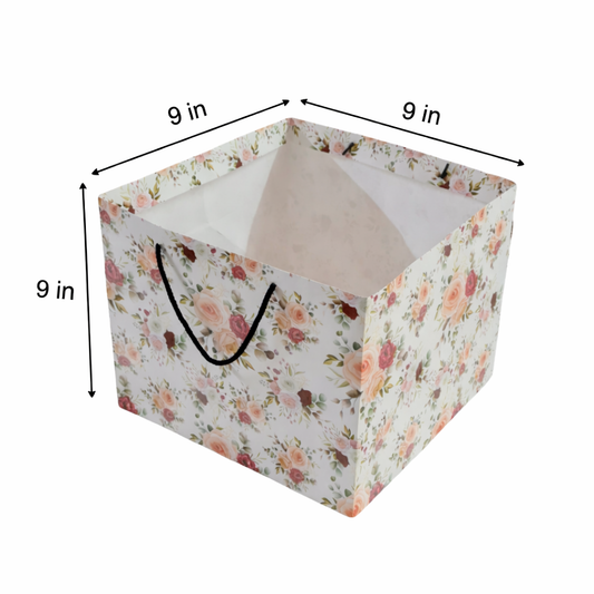 9x9x9 inch Paper Bag ( Rose Pattern )