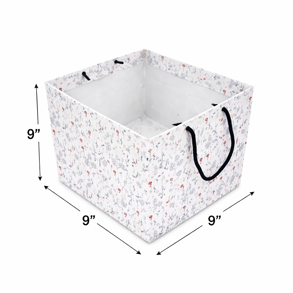 9x9x9 inch Paper Bag ( floral Pattern)