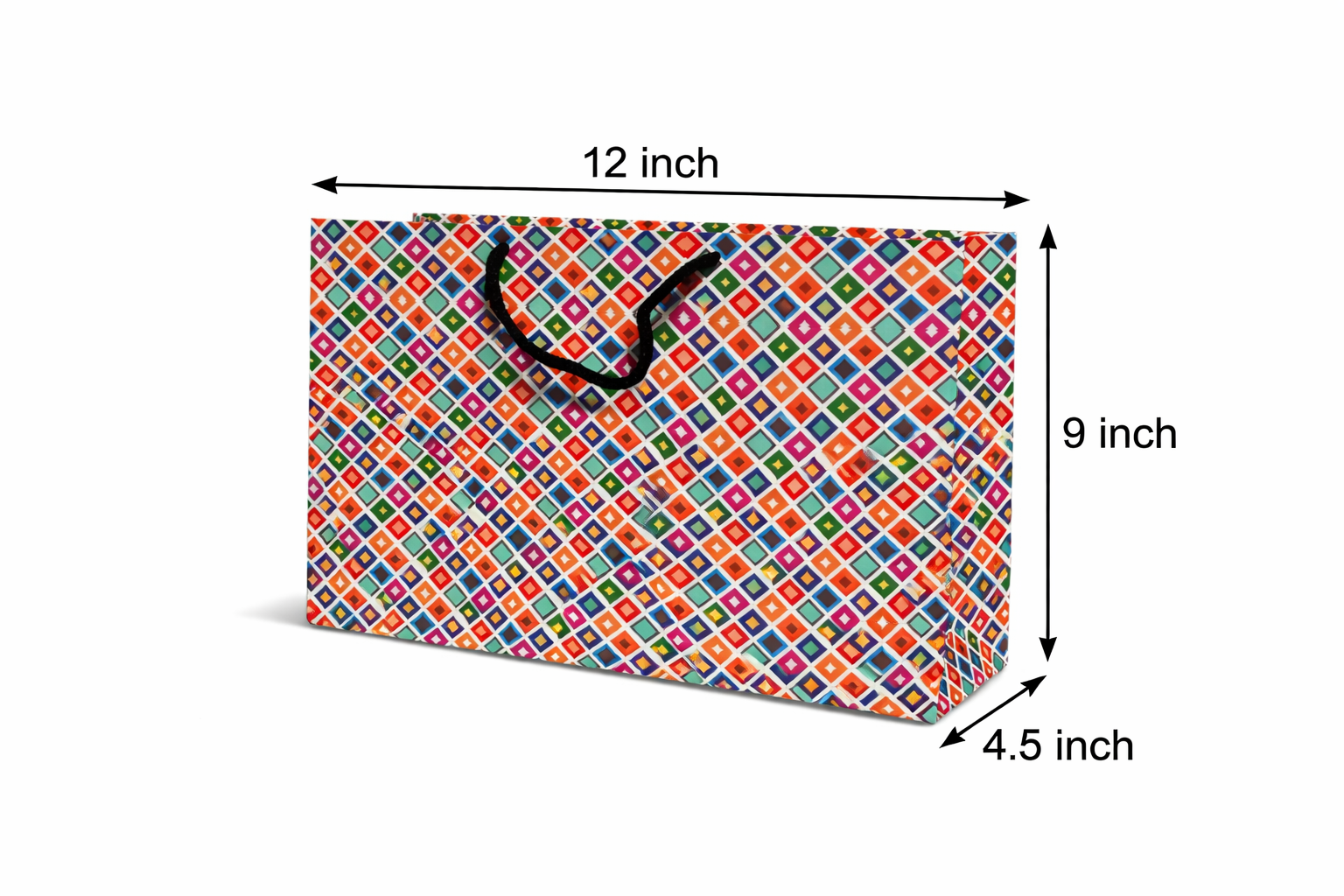 12x4.5x9 inch Paper Bag ( Design 002 )– impressioncart