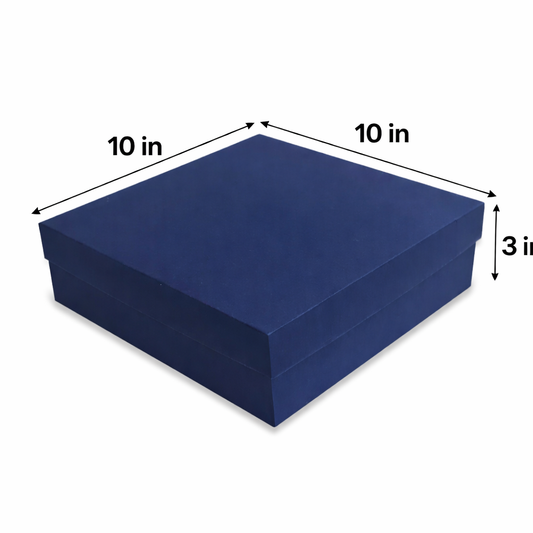 Blue Rigid Hamper Box (10x10x3 inch)