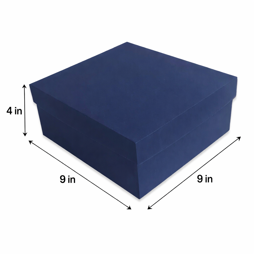 Blue Rigid Hamper Box (9x9x4 inch)