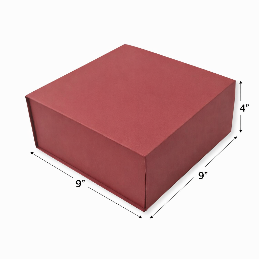 Red Magnetic Rigid Hamper Box (9x9x4 inch)