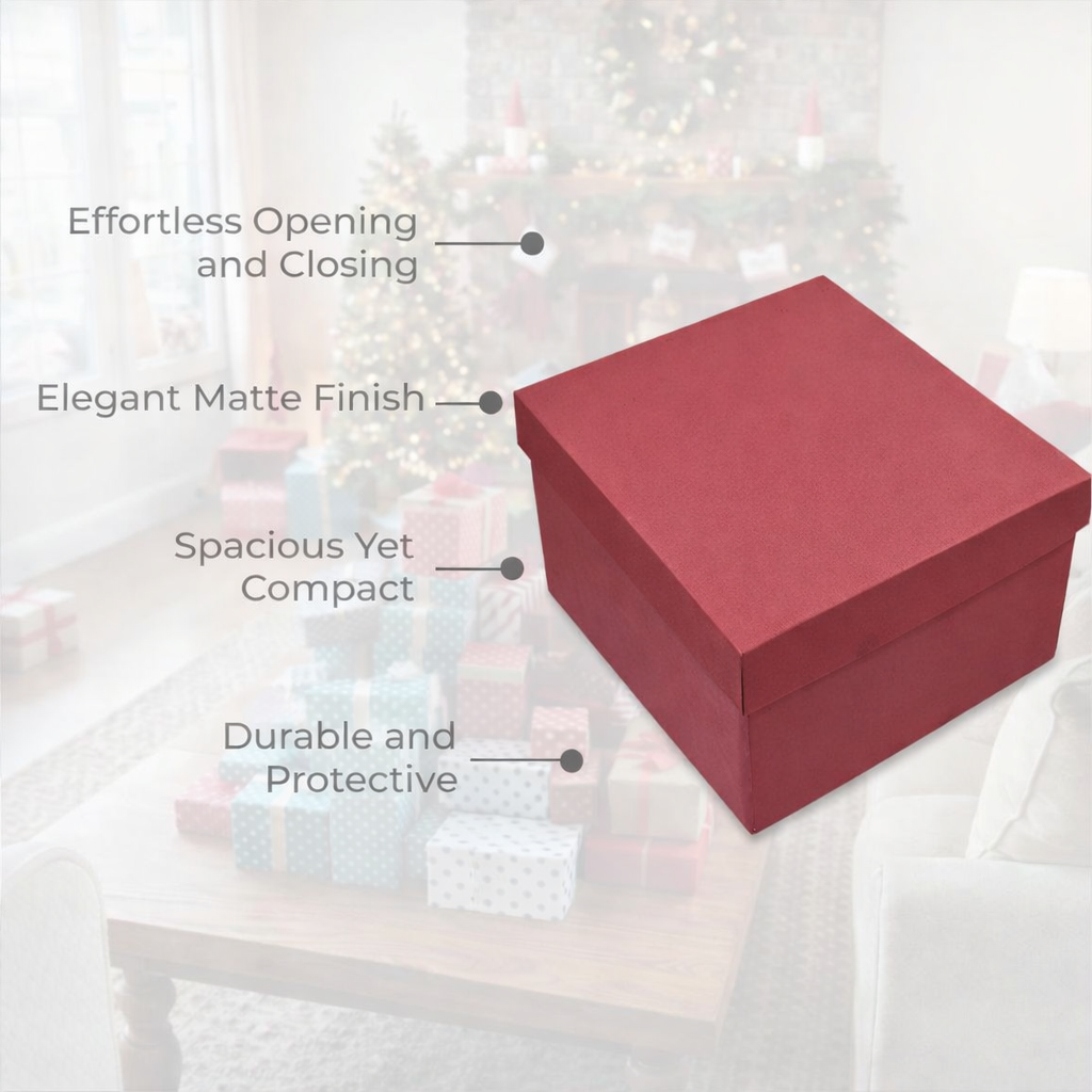 Red Rigid Hamper Box (5x5x5 inch)