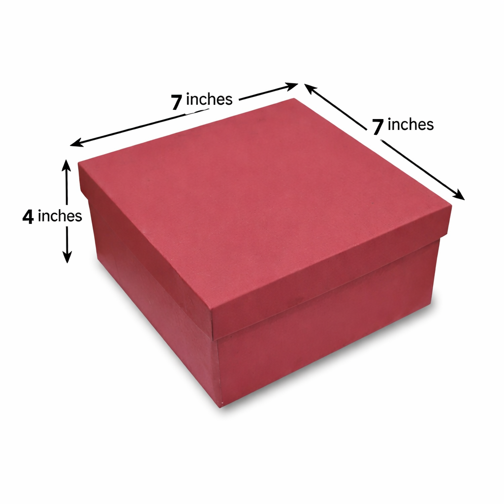Red : Rigid Hamper Box (7x7x4 inch)