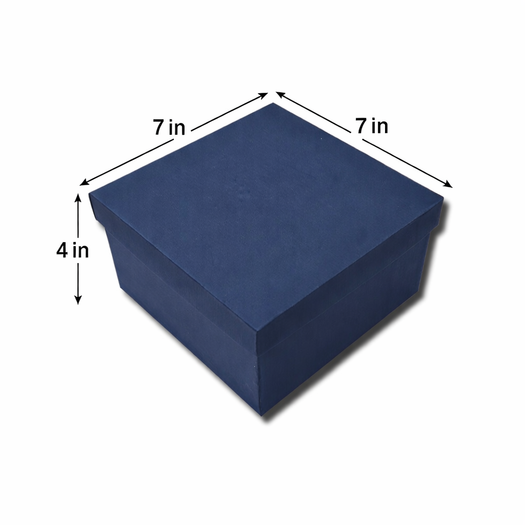 Blue : Rigid Hamper Box (7x7x4 inch)