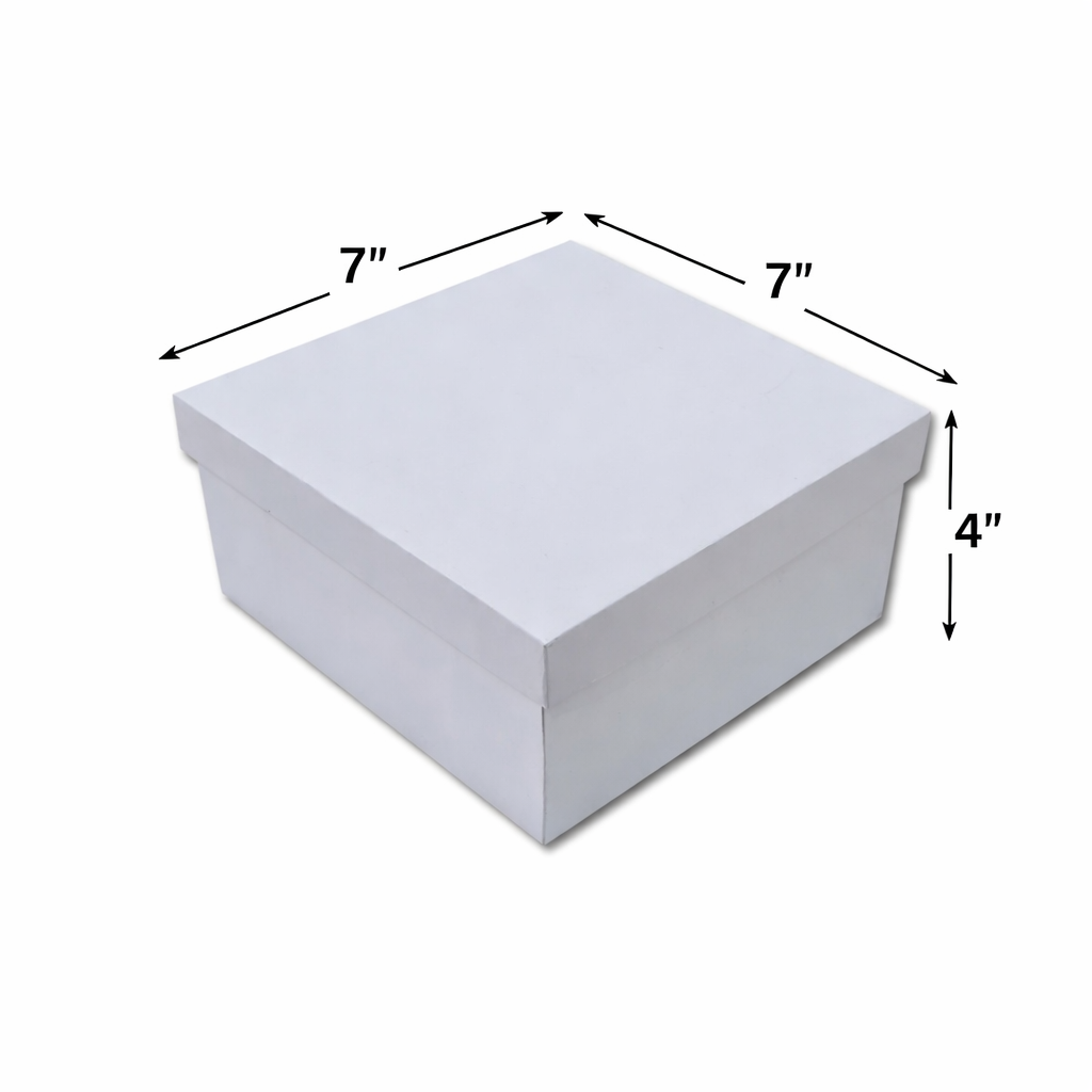 White : Rigid Hamper Box (7x7x4 inch)