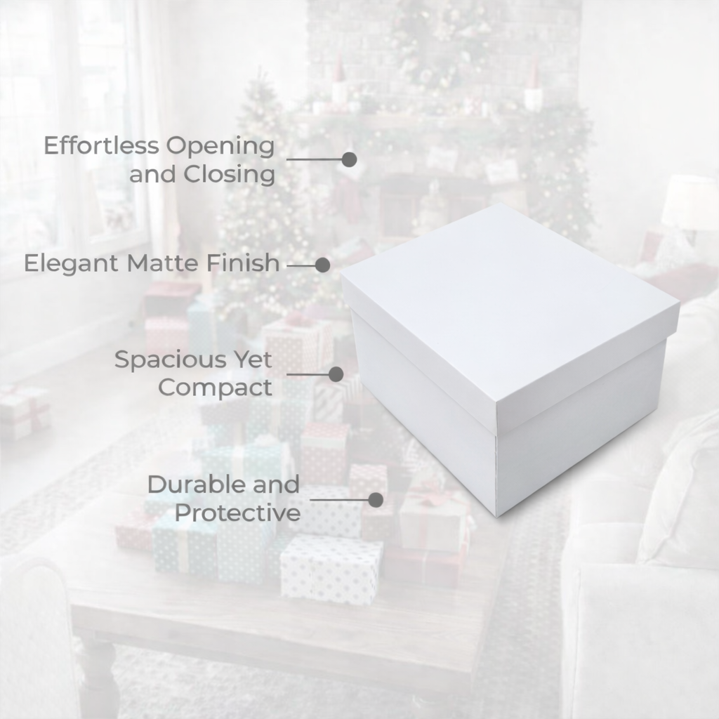 White : Rigid Hamper Box (7x7x4 inch)