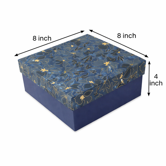 Golden Leaf : Rigid Hamper Box (8x8x4 inch)