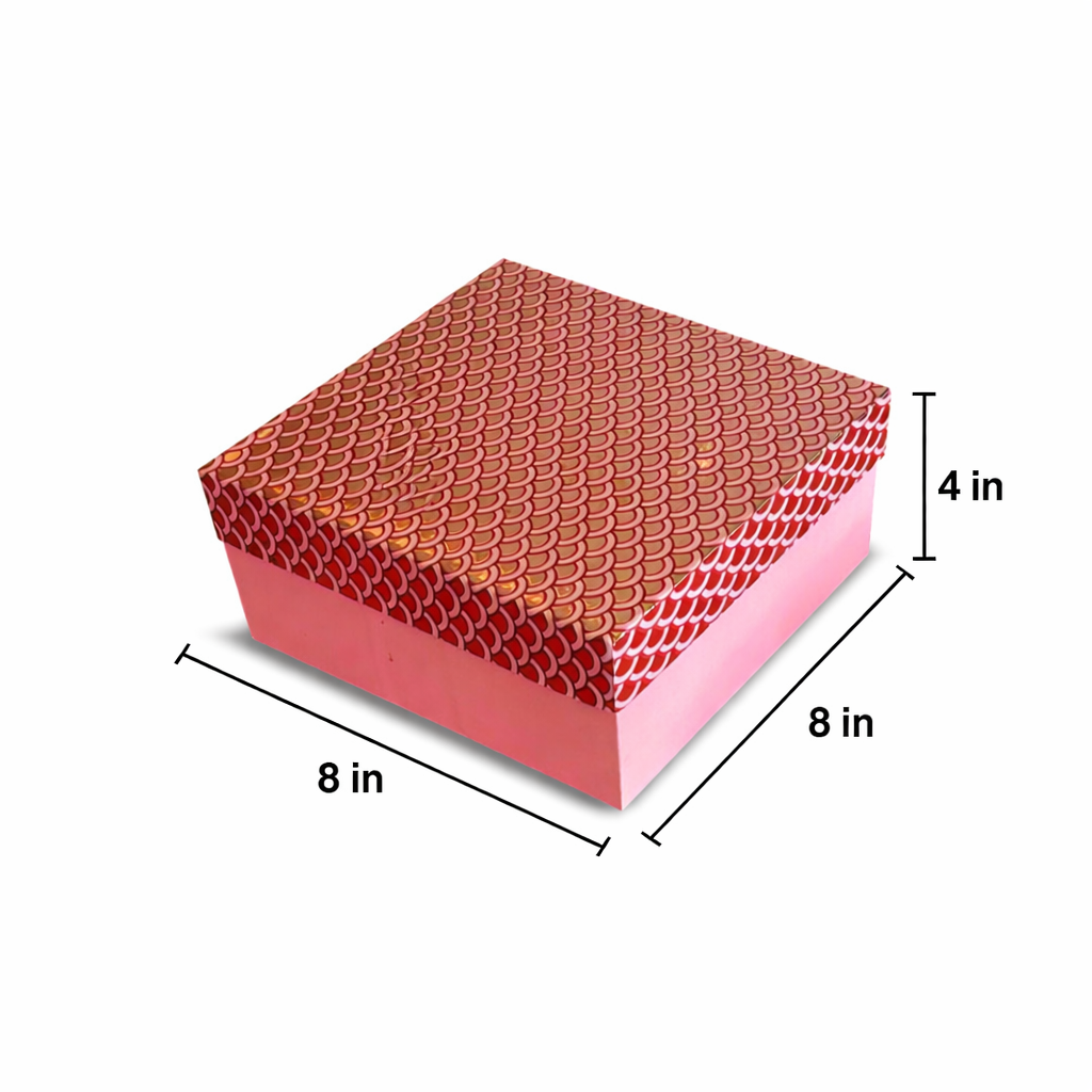 Rose Gold Rigid Hamper Box (8x8x4 inch)