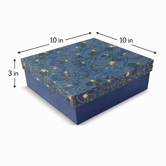 Private: Golden Leaf : Rigid Hamper Box (10x10x3 inch)