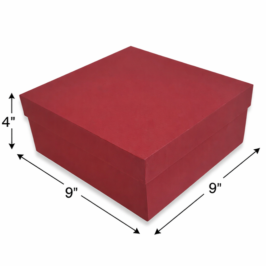 Red Rigid Hamper Box (9x9x4 inch)