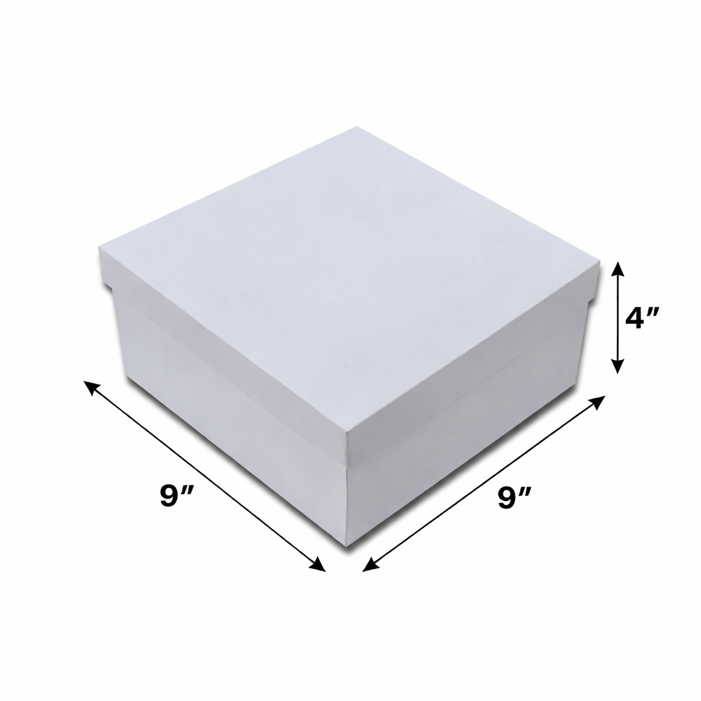 White Rigid Hamper Box (9x9x4 inch)
