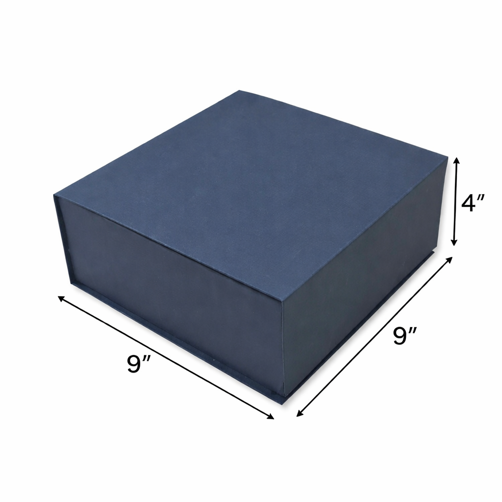 Blue Magnetic Rigid Hamper Box (9x9x4 inch)