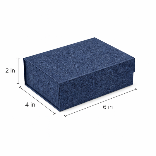 (6x4x2 inch) Blue Rigid Magnatic Box