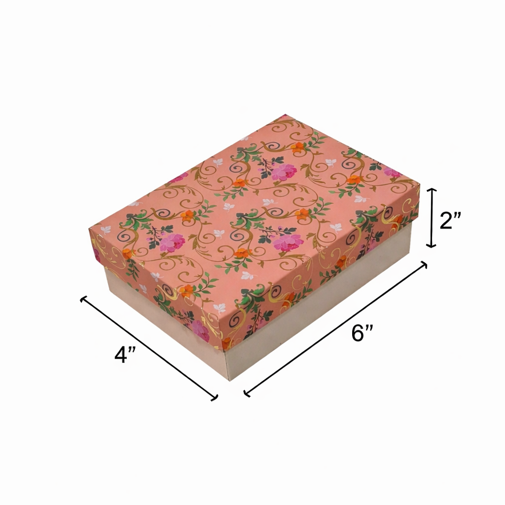 Peach Perfect : Rigid Hamper Box (6x4x2 inch)