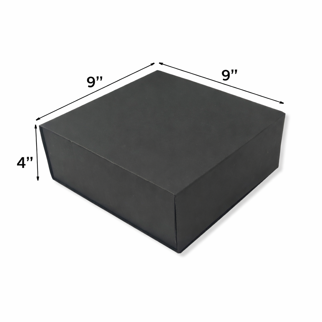 Black Magnetic Rigid Hamper Box (9x9x4 inch)