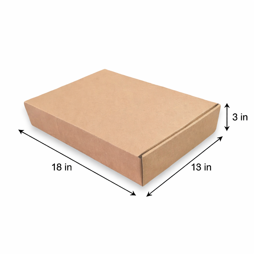 Kraft Corrugated Hamper Box (18x13x3 inch)