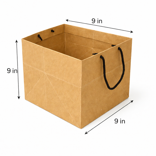 9x9x9 inch Paper Bag Kraft