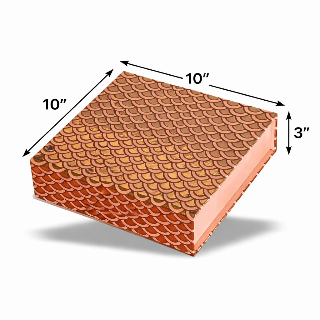 Gold Foil Rigid Magnatic Box (10x10x3 inch)