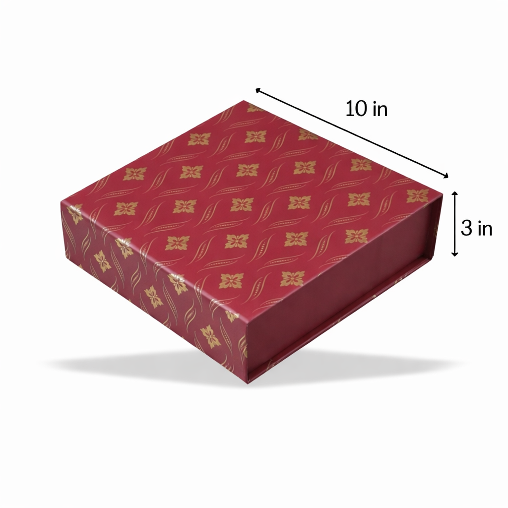 Gold Foil Rigid Magnatic Box (10x10x3 inch)