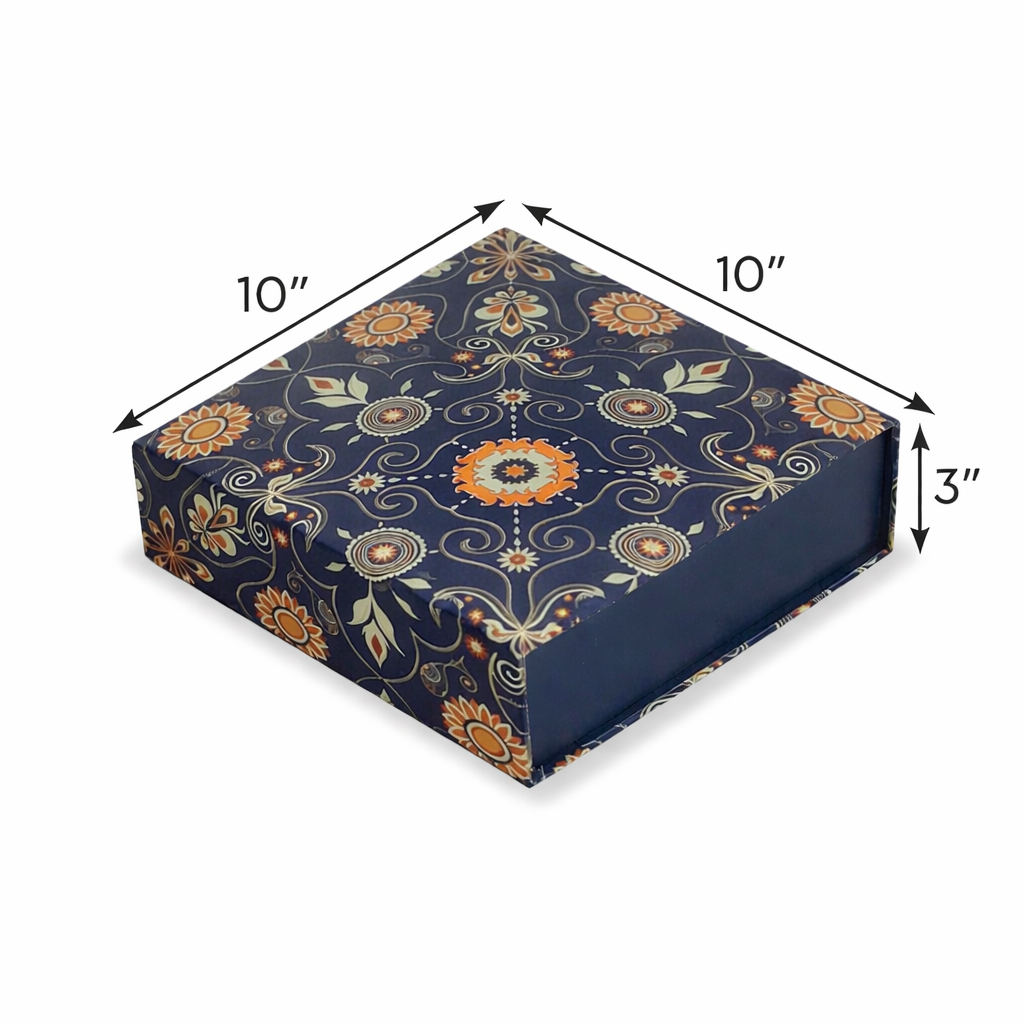 Gold Foil Rigid Magnatic Box (10x10x3 inch)