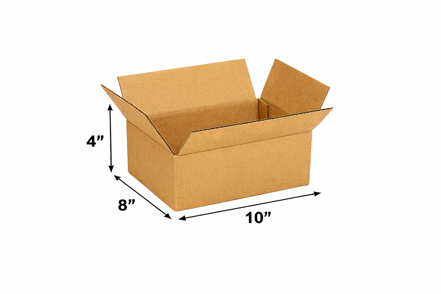 (10x8x4 Inch) Universal 3ply Corrugated Box