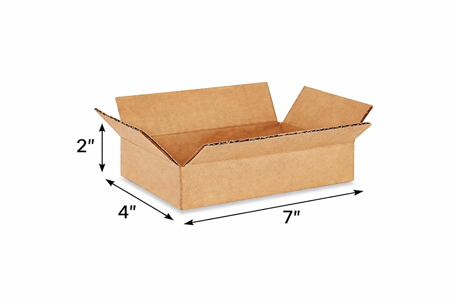 (7x4x2 Inch) Universal 3ply Corrugated Box